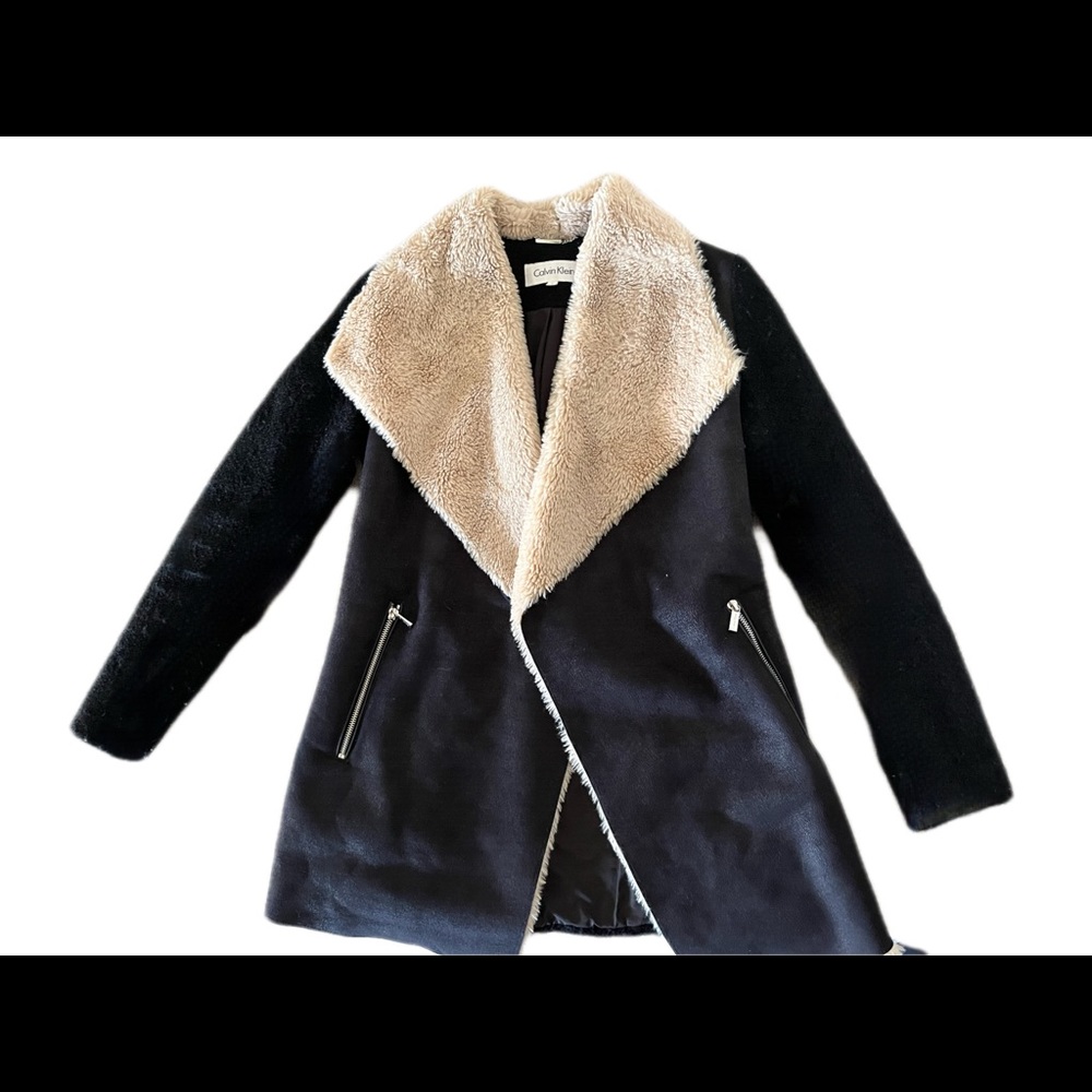 Calvin Klein Faux Shearling Coat (S)